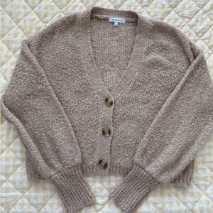 Tan Cardigan Sweater Large